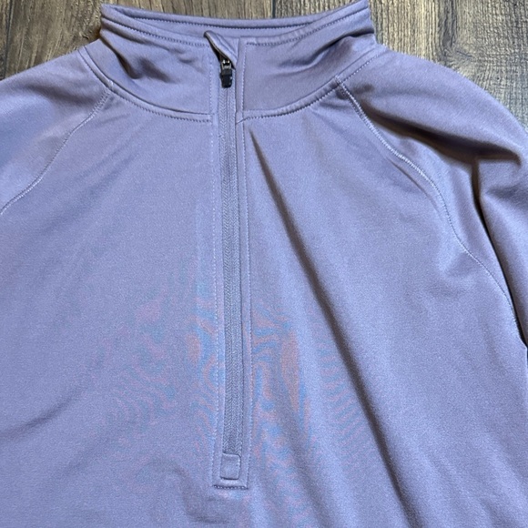 Asics Purple Fitted Quarter-Zip Dri-Fit Sweatshirt Size L - Picture 3 of 4